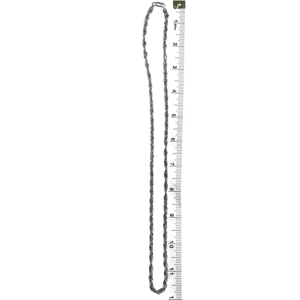 Sterling Silver Rope Chain Necklace 24" 2.8mm 35g Italy 925 Heavy Classic Twist - Picture 7 of 8